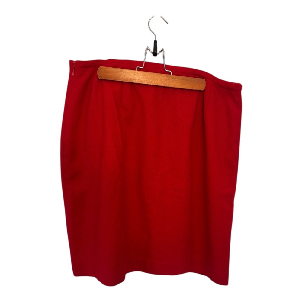 Talbots Red Wool Blend Short Skirt Womens 12 Preppy Mod Capsule - Picture 2 of 7